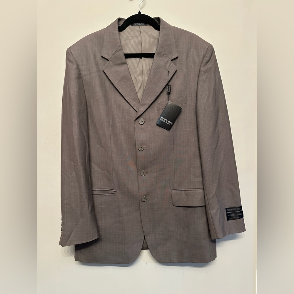 NWT Y2K Era Vittorio St Angelo Y2K Era Gray Sport Coat Blazer 40L